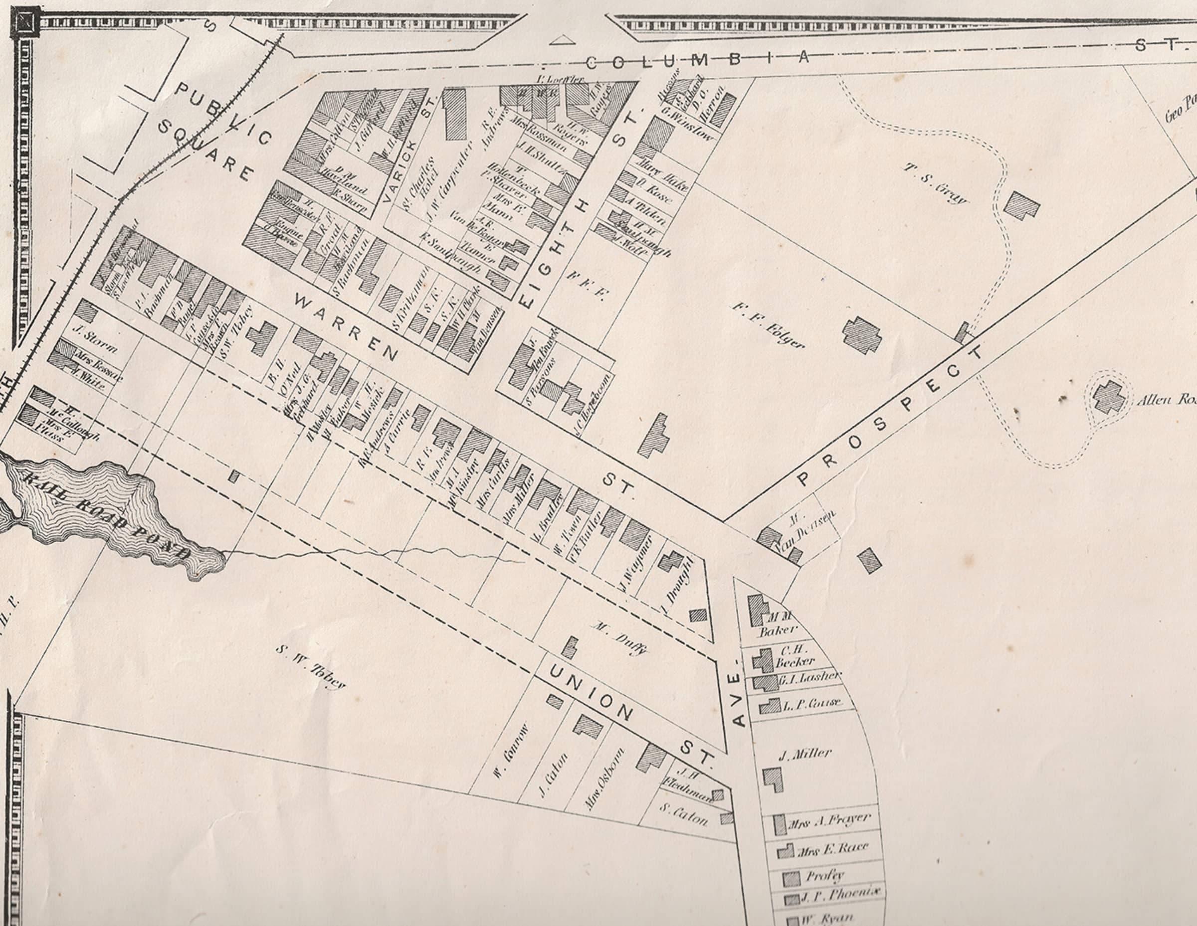 Historic Plan of Hudson 1873