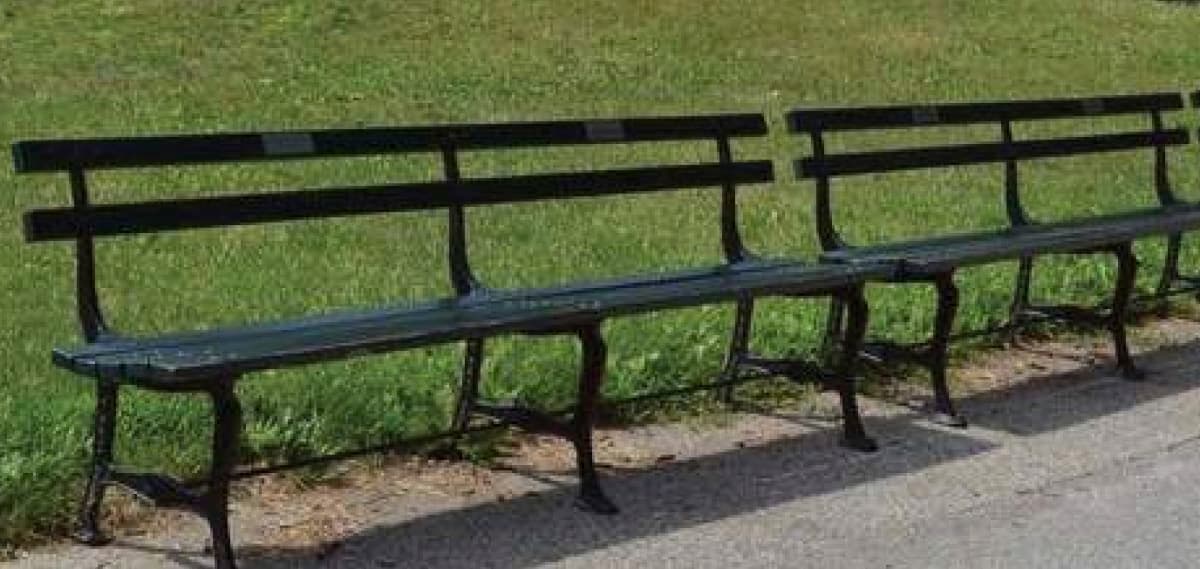Park bench seating