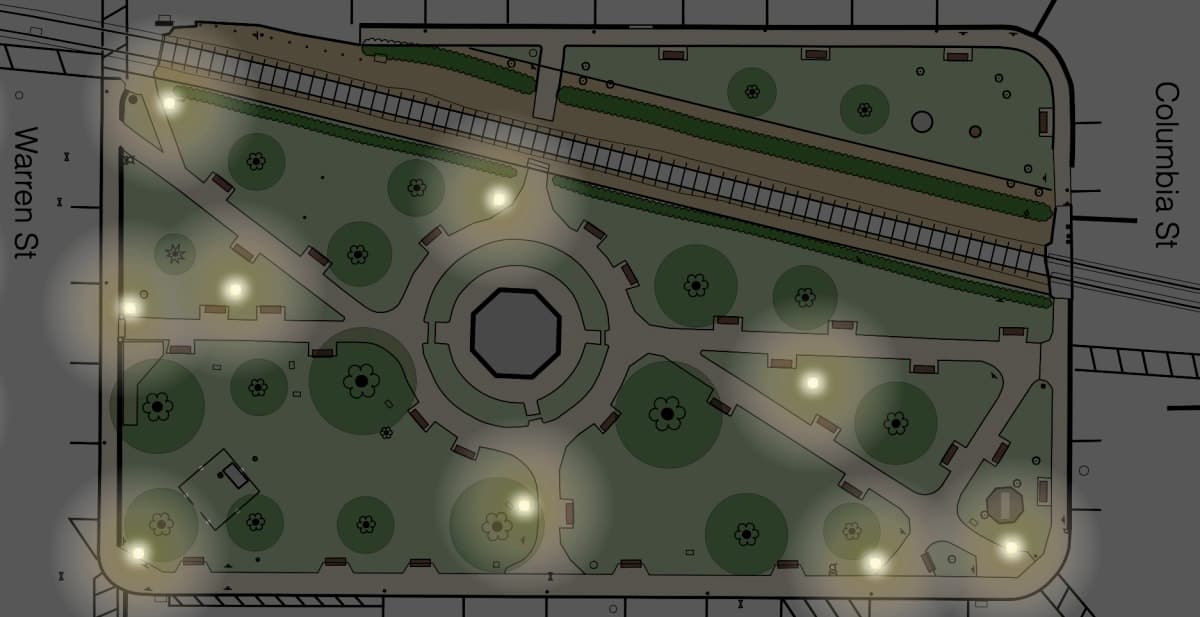 Park lighting infrastructure